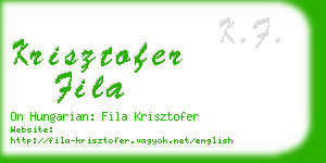 krisztofer fila business card